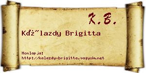 Kálazdy Brigitta névjegykártya