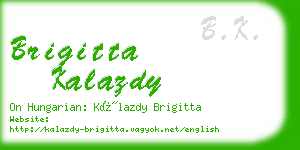 brigitta kalazdy business card